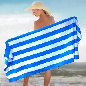 Blue and White Striped microfiber elite trend Towel